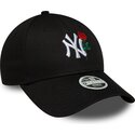cepur-izliekta-melns-regulejams-9forty-flower-icon-no-new-york-yankees-mlb-no-new-era