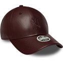 cepur-izliekta-bruns-snapback-9forty-m-crown-pu-diamante-no-new-york-yankees-mlb-no-new-era