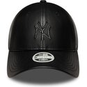cepur-izliekta-melns-snapback-9forty-m-crown-pu-diamante-no-new-york-yankees-mlb-no-new-era