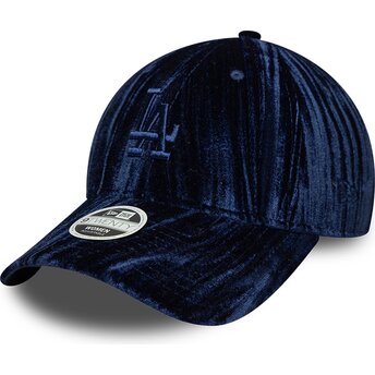 Cepur izliekta tumši zils regulējams 9TWENTY Velour no Los Angeles Dodgers MLB no New Era