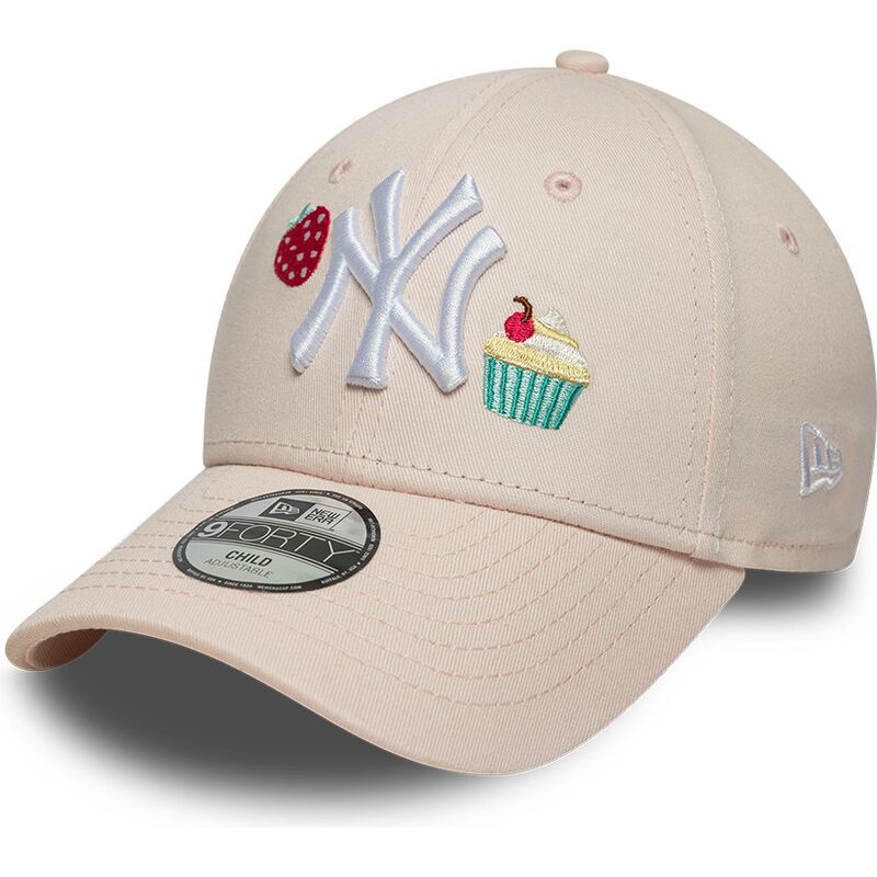 cepur-izliekta-roza-regulejams-berniem-9forty-food-icon-cupcake-no-new-york-yankees-mlb-no-new-era