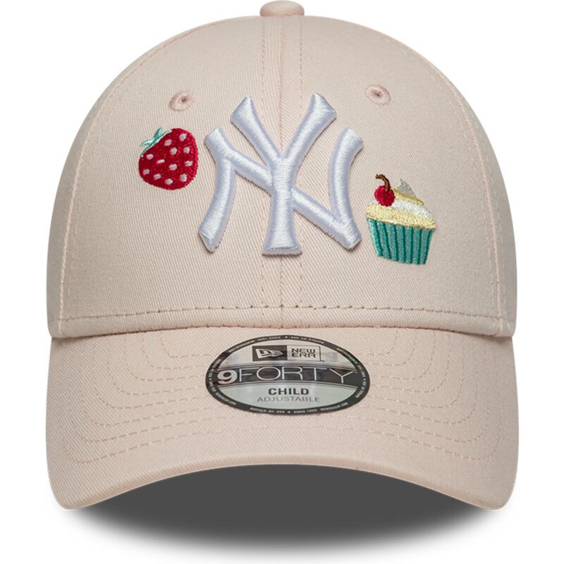 cepur-izliekta-roza-regulejams-berniem-9forty-food-icon-cupcake-no-new-york-yankees-mlb-no-new-era
