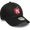 cepur-izliekta-melns-regulejams-berniem-9forty-fruit-icon-apple-no-new-york-yankees-mlb-no-new-era