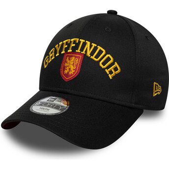 Cepur izliekta melns snapback bērniem 9FORTY Wordmark no Gryffindor Harry Potter no New Era