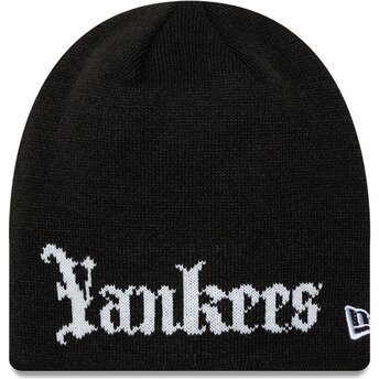 Cepur melns Knit Skully Wordmark no New York Yankees MLB no New Era