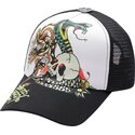 cepur-izliekta-truckeris-melns-snapback-snake-and-skull-no-ed-hardy