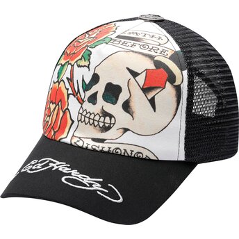 Cepur izliekta truckeris melns snapback Before Dishonor no Ed Hardy