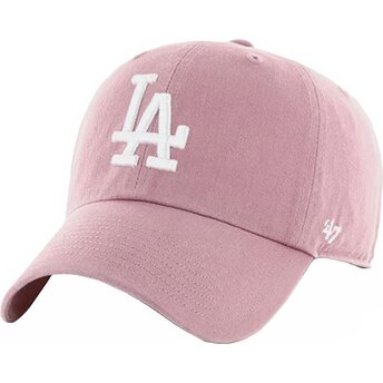 Cepur izliekta rozā regulējams Clean Up Mauve no Los Angeles Dodgers MLB no 47 Brand