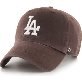 Cepur izliekta brūns regulējams Clean Up No Loop Label no Los Angeles Dodgers MLB no 47 Brand
