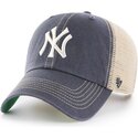 cepur-izliekta-truckeris-peleks-snapback-clean-up-trawler-vintage-navy-no-new-york-yankees-mlb-no-47-brand
