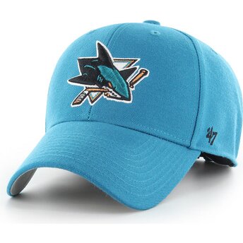 Cepur izliekta zils regulējams MVP Dark Teal no San Jose Sharks NHL no 47 Brand