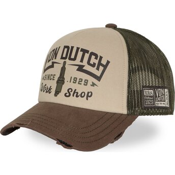 Cepur izliekta truckeris brūns snapback CREW40 no Von Dutch
