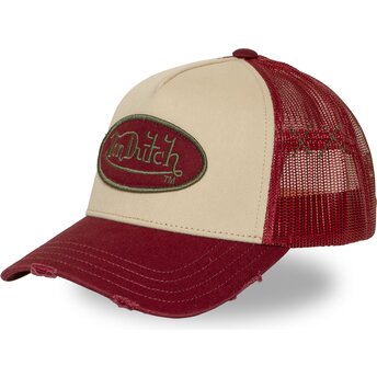 Cepur izliekta truckeris sarkans snapback USED 16 no Von Dutch