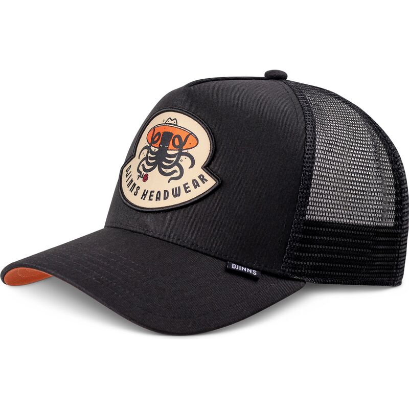 cepur-izliekta-truckeris-melns-snapback-hft-rose-kraken-no-djinns