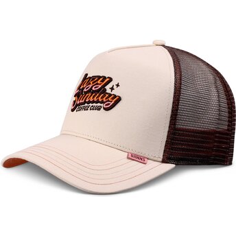 Cepur izliekta truckeris bēšs snapback HFT LSCC Funky no Djinns