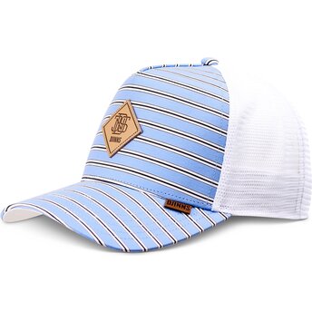 Cepur izliekta truckeris zils snapback HFT Business Stripe no Djinns