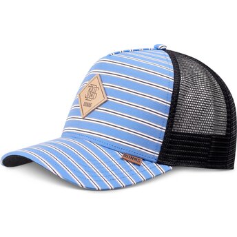 Cepur izliekta truckeris zils snapback HFT Business Stripe no Djinns
