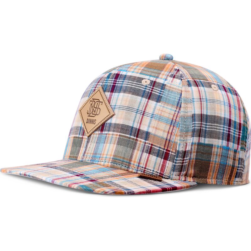 cepur-plakana-daudzkrasains-snapback-patch-check-turquioise-no-djinns