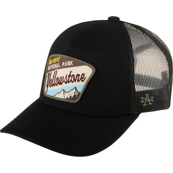 Cepur izliekta truckeris melns snapback Valin no Yellowstone National Park no American Needle