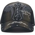 cepur-izliekta-melns-regulejams-storming-rose-washed-no-ed-hardy