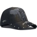 cepur-izliekta-melns-regulejams-storming-rose-washed-no-ed-hardy