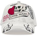 cepur-izliekta-truckeris-balts-snapback-live-fast-love-hard-no-ed-hardy