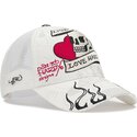cepur-izliekta-truckeris-balts-snapback-live-fast-love-hard-no-ed-hardy