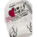 cepur-izliekta-truckeris-balts-snapback-live-fast-love-hard-no-ed-hardy