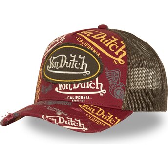 Cepur izliekta truckeris sarkans snapback CAFE13 no Von Dutch