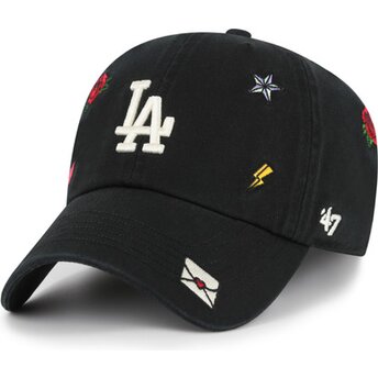 Cepur izliekta melns regulējams Clean Up Multi Scatter no Los Angeles Dodgers MLB no 47 Brand
