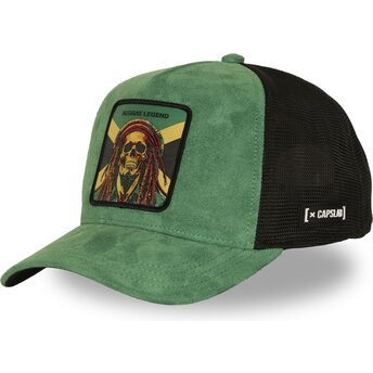 Cepur izliekta truckeris zaļš snapback Reggae Legend STA1 REG Bob Marley Slavenības no Capslab