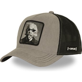 Cepur izliekta truckeris pelēks snapback Thug Life ART1 THUG Albert Einstein Slavenības no Capslab