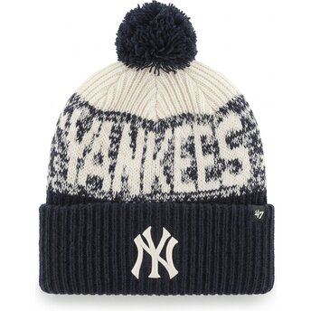 Cepur ar bumbuli tumši zils Bone Chill Cuff Knit no New York Yankees MLB no 47 Brand