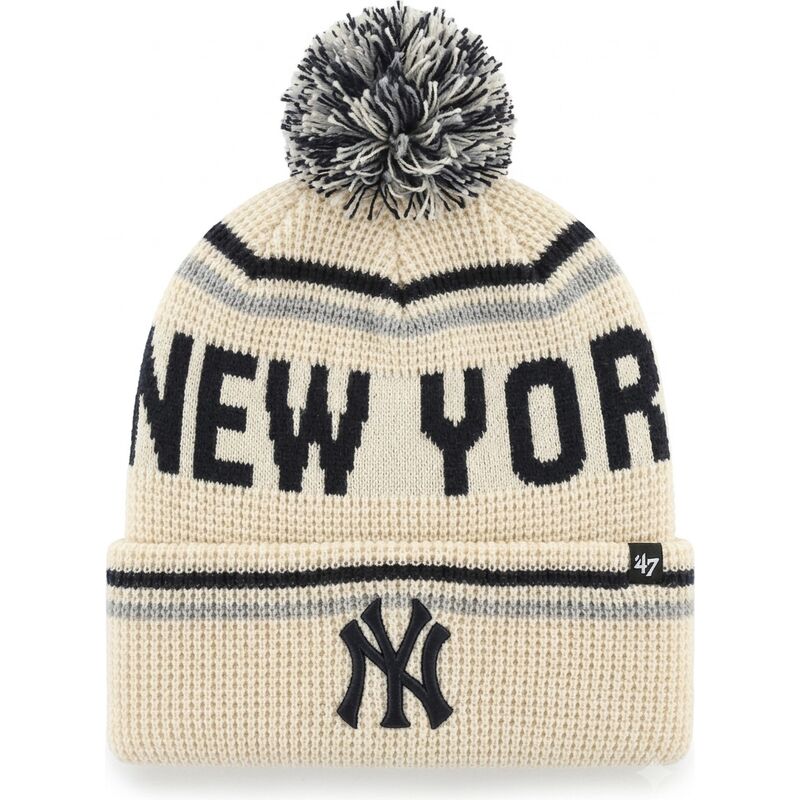 cepur-ar-bumbuli-kremkrasa-quattrle-cuff-knit-no-new-york-yankees-mlb-no-47-brand