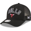 cepur-izliekta-truckeris-melns-snapback-9forty-m-crown-a-frame-pomp-no-chicago-bulls-nba-no-new-era