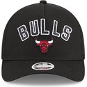 cepur-izliekta-truckeris-melns-snapback-9forty-m-crown-a-frame-pomp-no-chicago-bulls-nba-no-new-era