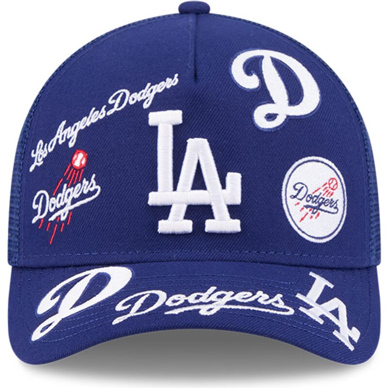 cepur-izliekta-truckeris-zils-snapback-9forty-m-crown-a-frame-all-over-no-los-angeles-dodgers-mlb-no-new-era
