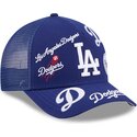 cepur-izliekta-truckeris-zils-snapback-9forty-m-crown-a-frame-all-over-no-los-angeles-dodgers-mlb-no-new-era