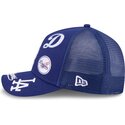 cepur-izliekta-truckeris-zils-snapback-9forty-m-crown-a-frame-all-over-no-los-angeles-dodgers-mlb-no-new-era