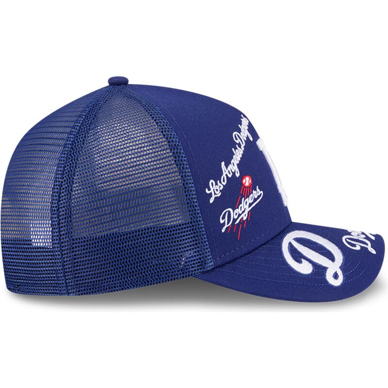cepur-izliekta-truckeris-zils-snapback-9forty-m-crown-a-frame-all-over-no-los-angeles-dodgers-mlb-no-new-era