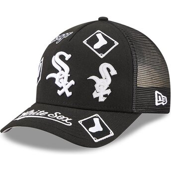 Cepur izliekta truckeris melns snapback 9FORTY M-Crown A Frame All Over no Chicago White Sox MLB no New Era