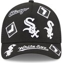 cepur-izliekta-truckeris-melns-snapback-9forty-m-crown-a-frame-all-over-no-chicago-white-sox-mlb-no-new-era