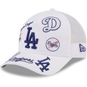 cepur-izliekta-truckeris-balts-snapback-9forty-m-crown-a-frame-all-over-no-los-angeles-dodgers-mlb-no-new-era