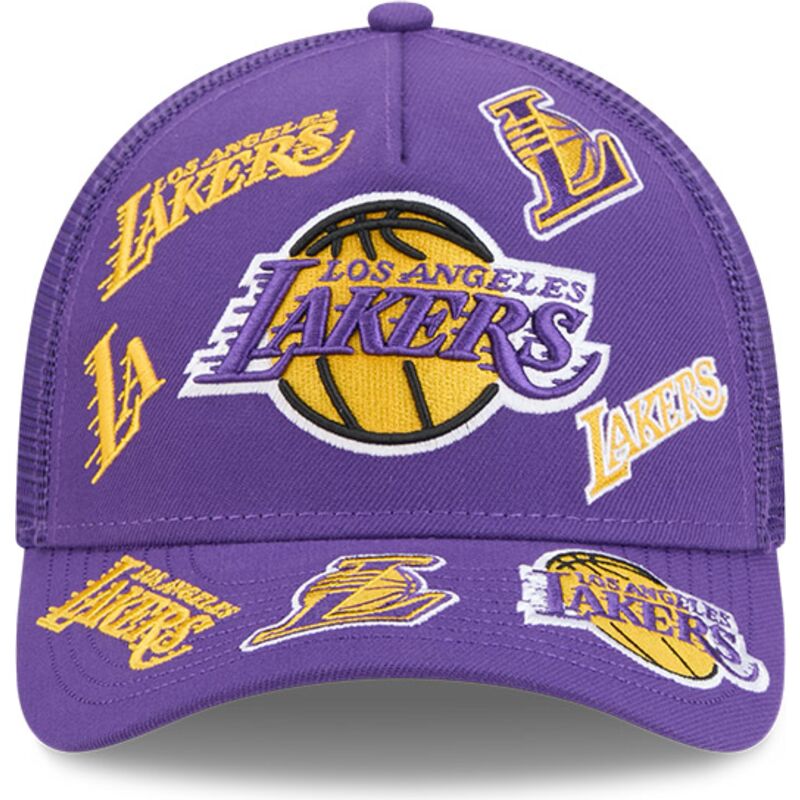 cepur-izliekta-truckeris-violets-snapback-9forty-m-crown-a-frame-all-over-no-los-angeles-lakers-nba-no-new-era