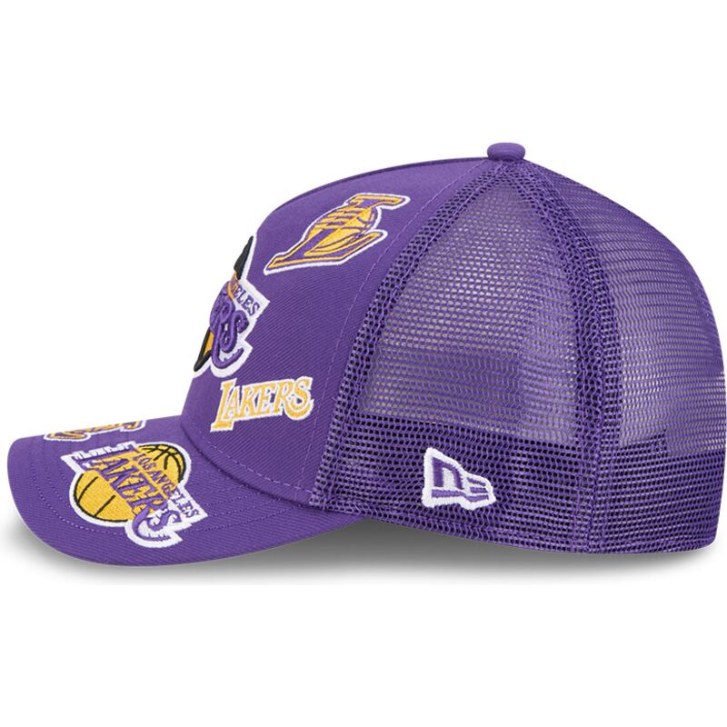 cepur-izliekta-truckeris-violets-snapback-9forty-m-crown-a-frame-all-over-no-los-angeles-lakers-nba-no-new-era