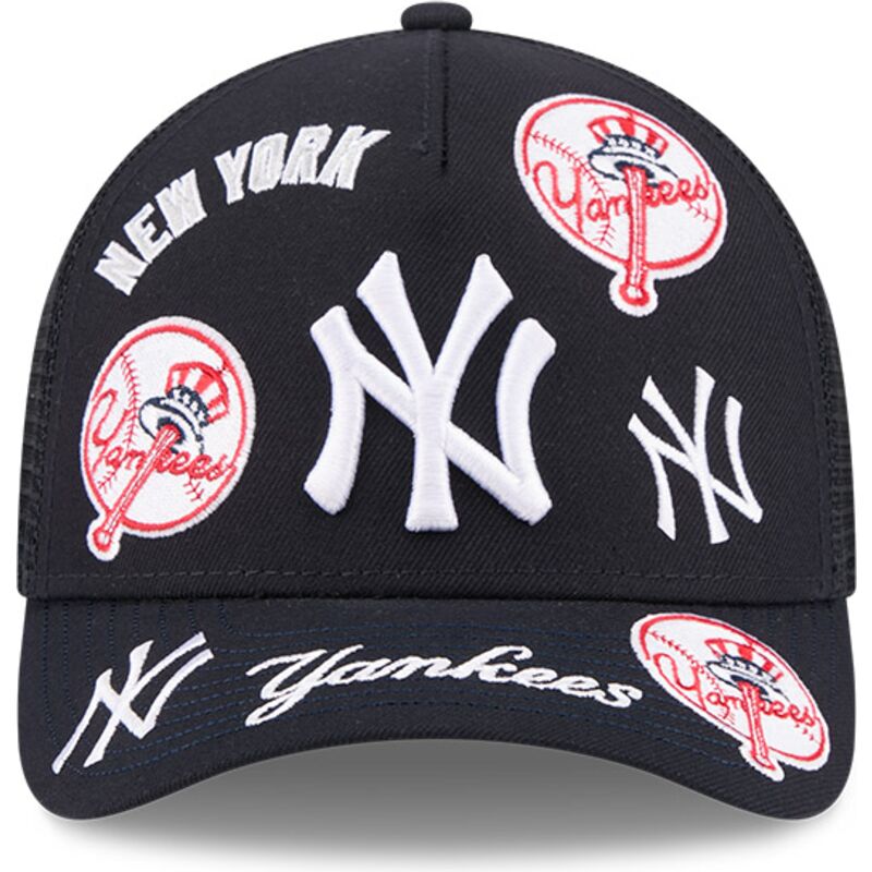 cepur-izliekta-truckeris-tumsi-zils-snapback-9forty-m-crown-a-frame-all-over-no-new-york-yankees-mlb-no-new-era