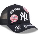 cepur-izliekta-truckeris-tumsi-zils-snapback-9forty-m-crown-a-frame-all-over-no-new-york-yankees-mlb-no-new-era