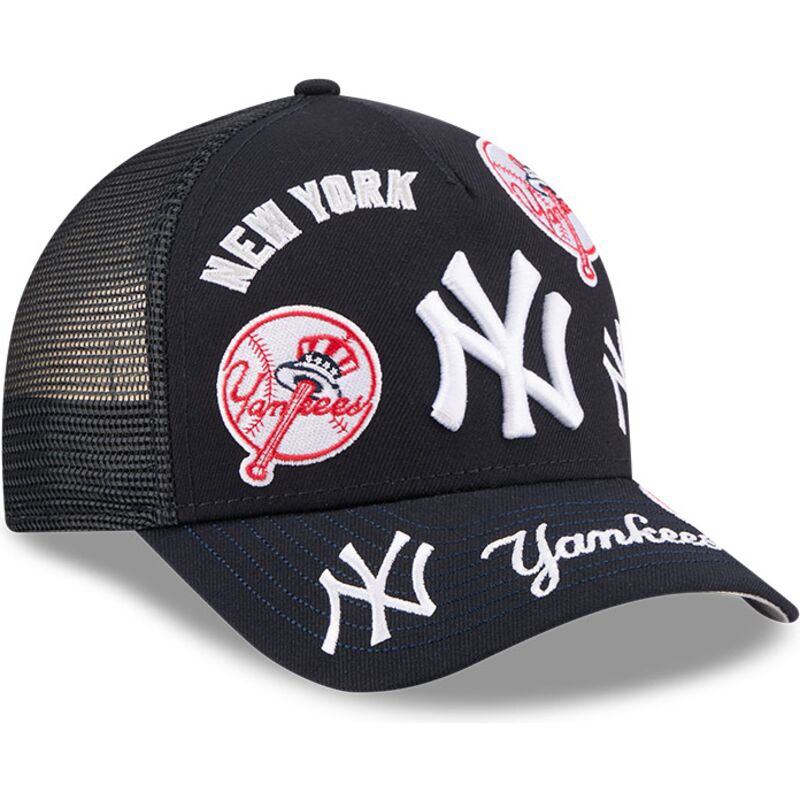 cepur-izliekta-truckeris-tumsi-zils-snapback-9forty-m-crown-a-frame-all-over-no-new-york-yankees-mlb-no-new-era