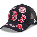 cepur-izliekta-truckeris-tumsi-zils-snapback-9forty-m-crown-a-frame-all-over-no-boston-red-sox-mlb-no-new-era