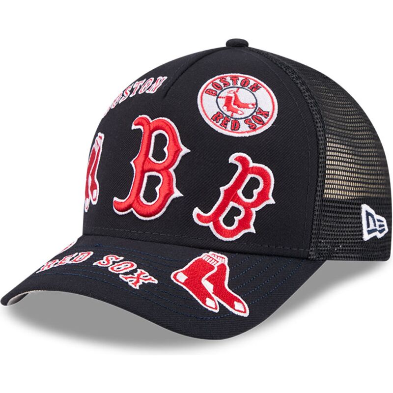 cepur-izliekta-truckeris-tumsi-zils-snapback-9forty-m-crown-a-frame-all-over-no-boston-red-sox-mlb-no-new-era